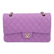 Pre-owned Leather chanel-bags Chanel Vintage , Purple , Dames