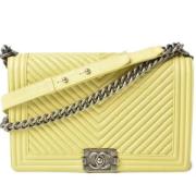 Pre-owned Fabric chanel-bags Chanel Vintage , Yellow , Dames