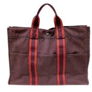 Pre-owned Fabric handbags Hermès Vintage , Red , Dames