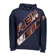 Blauwe Katoenen Hoodie met Logo Plein Sport , Blue , Heren