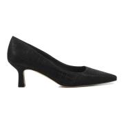 Zwarte Leren Pumps Stefano Lauran , Black , Dames