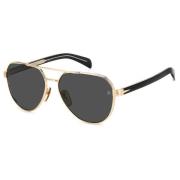 Goud/Donkergrijs Zonnebril Eyewear by David Beckham , Yellow , Heren