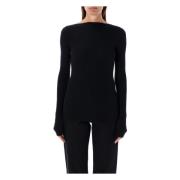 Zwart Gebreid AL Top Aw24 Rick Owens , Black , Dames