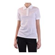 Witte Polo T-Shirt Ss22 Burberry , White , Dames