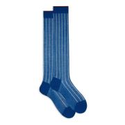 Prussian Blue Twin-Rib Cotton Socks Gallo , Multicolor , Heren