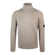 Regular Fit Sweater met Lens Detail C.p. Company , Beige , Heren