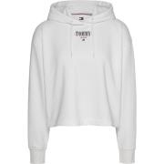 Witte Sweater met Frontprint Tommy Jeans , White , Dames