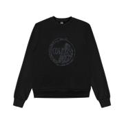 Zwarte Sweater met Geborduurd Logo Colmar , Black , Heren