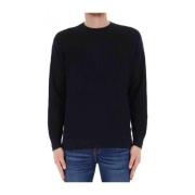 Blauwe Sweater Maglia Stijl Armani Exchange , Blue , Heren