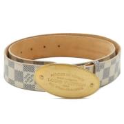 Pre-owned Fabric belts Louis Vuitton Vintage , Beige , Dames