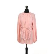 Pre-owned Silk tops Stella McCartney Pre-owned , Pink , Dames