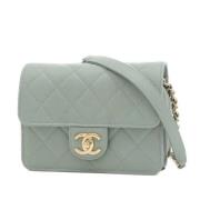 Pre-owned Fabric shoulder-bags Chanel Vintage , Blue , Dames