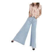 Wijde pijpen hoge taille jeans Silvian Heach , Blue , Dames