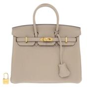 Pre-owned Fabric handbags Hermès Vintage , Beige , Dames