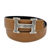 Pre-owned Leather belts Hermès Vintage , Brown , Dames