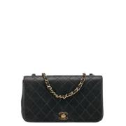 Pre-owned Leather shoulder-bags Chanel Vintage , Black , Dames