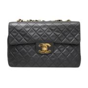 Pre-owned Leather handbags Chanel Vintage , Black , Dames