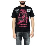 Zwarte Bull Racing Crew Tee My Brand , Black , Heren