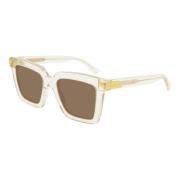 Crystal/Brown Sunglasses Bv1005S Bottega Veneta , White , Dames