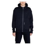 Zwarte rits capuchontrui Calvin Klein , Black , Heren