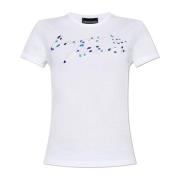 T-shirt met logo Emporio Armani , White , Dames