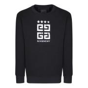 Zwarte Sweatshirt Ronde Hals Logo Print Givenchy , Black , Heren