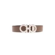 Omkeerbare riem met logo Salvatore Ferragamo , Brown , Heren