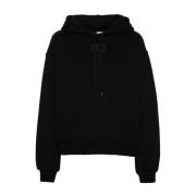 Zwarte Logo Print Hoodie Alexander Wang , Black , Dames