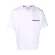 Witte Oversized Zak Tee T-shirts Polos Thom Browne , White , Heren