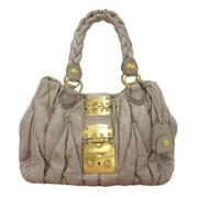 Pre-owned Fabric handbags Miu Miu Pre-owned , Beige , Dames