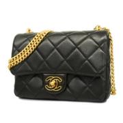 Pre-owned Leather shoulder-bags Chanel Vintage , Black , Dames