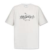 T-shirt met logo Iceberg , White , Heren