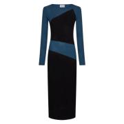 Luxe Lana Maxi Jurk Calvin Klein , Blue , Dames