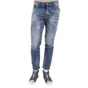 Stijlvolle Slim-Fit Katoenen Jeans voor Heren John Richmond , Black , ...