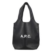 Zwarte Leren Handtas Ninon Kleine Tote A.p.c. , Black , Heren