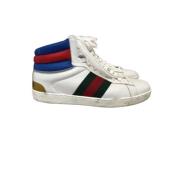 Pre-owned Leather sneakers Gucci Vintage , White , Heren