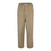 Elastische taille wijde pijp broek Family First , Beige , Heren