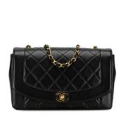 Pre-owned Leather shoulder-bags Chanel Vintage , Black , Dames