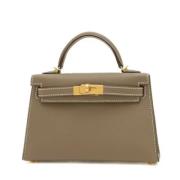 Pre-owned Fabric handbags Hermès Vintage , Beige , Dames