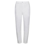 Stijlvolle cropped jeans voor vrouwen Calvin Klein , White , Dames