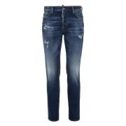 Navy Blauwe Casual Broek Dsquared2 , Blue , Heren