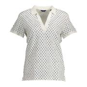 Stijlvol wit poloshirt met korte mouwen Gant , Gray , Dames