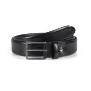 Zwarte Leren Riem Klassiek Ontwerp Howard London , Black , Heren