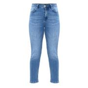 Blauwe Skinny Jeans met Zakken Kocca , Blue , Dames