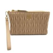 Pre-owned Fabric pouches Miu Miu Pre-owned , Beige , Dames