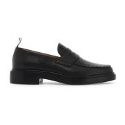 Klassieke Brogue Leren Loafers Thom Browne , Black , Dames