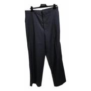 Pre-owned Wool bottoms Balenciaga Vintage , Blue , Dames