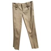 Pre-owned Cotton bottoms Gucci Vintage , Beige , Dames