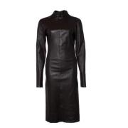 Pre-owned Leather dresses Bottega Veneta Vintage , Brown , Dames