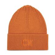 Dames Beanie Muts met Borduursel Calvin Klein , Orange , Dames